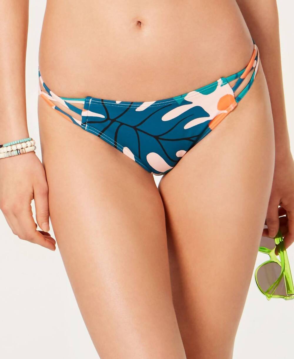 NEW SUNDAZED women's printed strappy bikini bottoms in tropicali